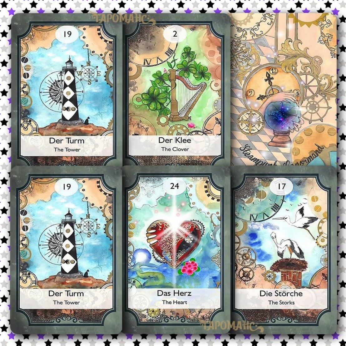ЛЕНОРМАН СТИМПАНК НАРИСОВАННЫЙ (STEAMPUNK LENORMAND)