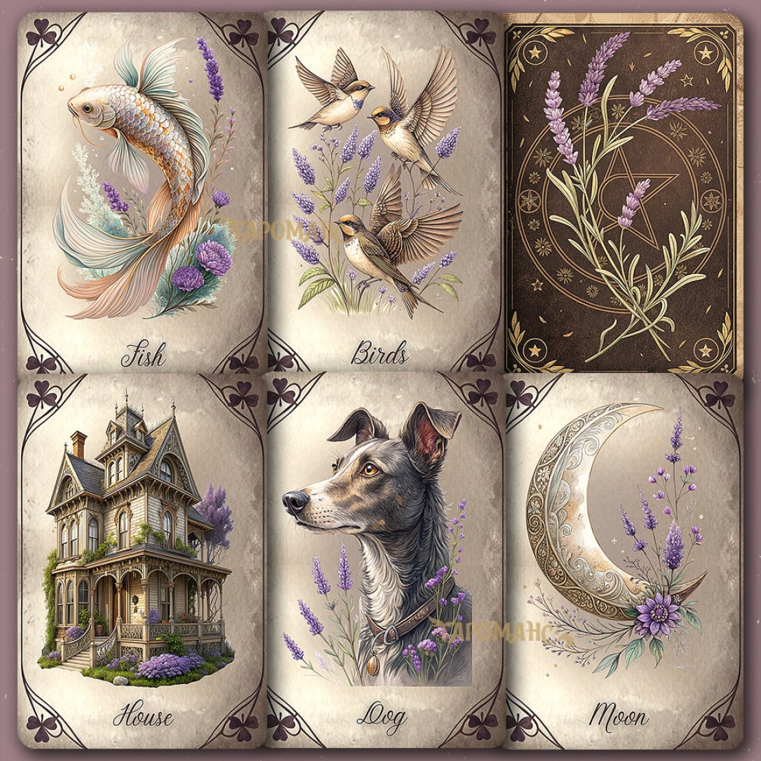 Лавандова Вуаль Ленорман (Lavender Veil Lenormand)